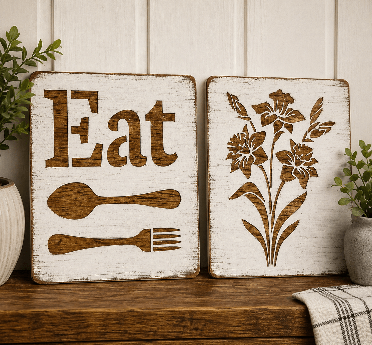 5 Farmhouse Decor Ideas You Can Make with a Mylar Stencil This Weekend