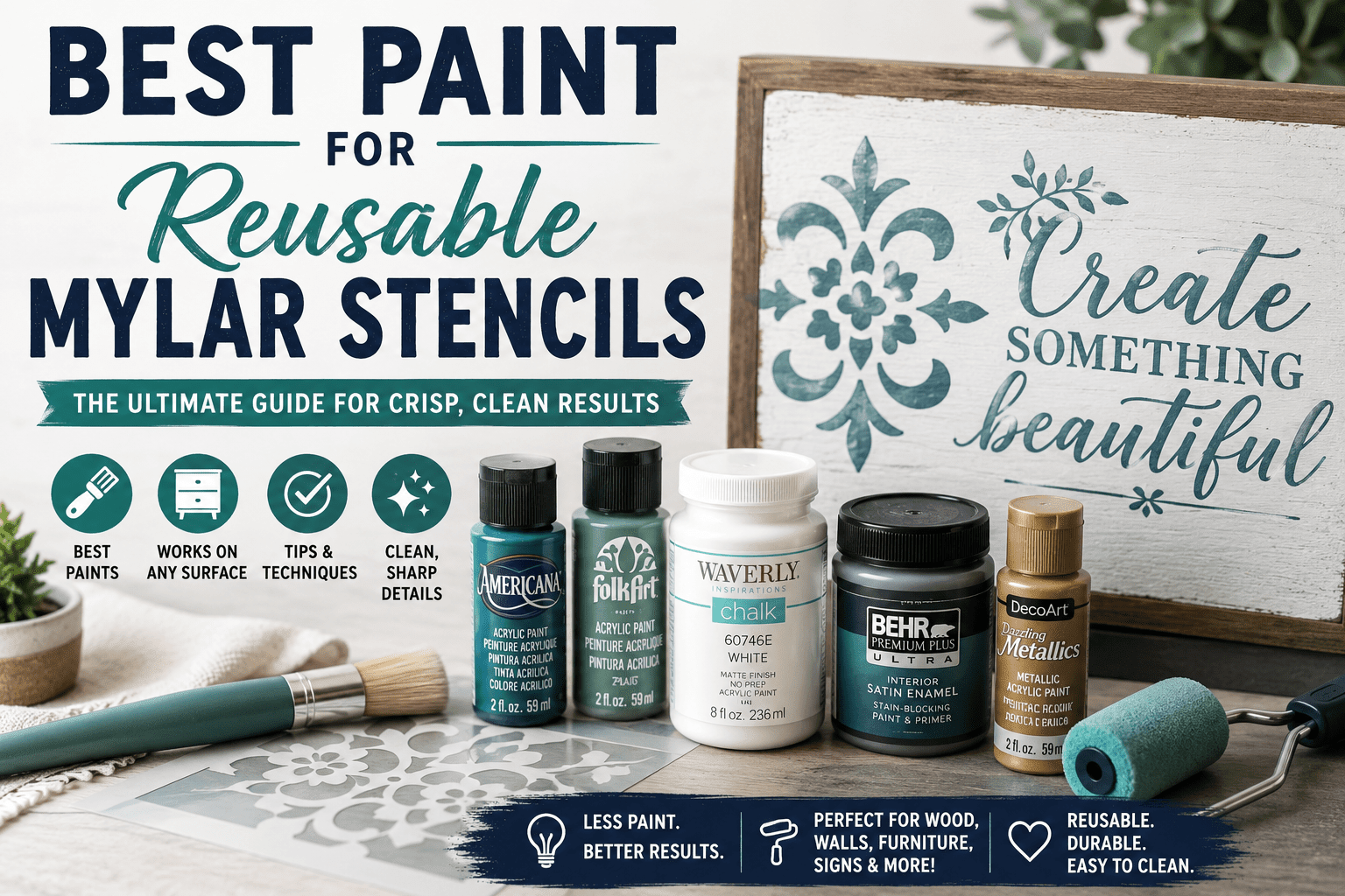 Best paint for reusable mylar stencils.