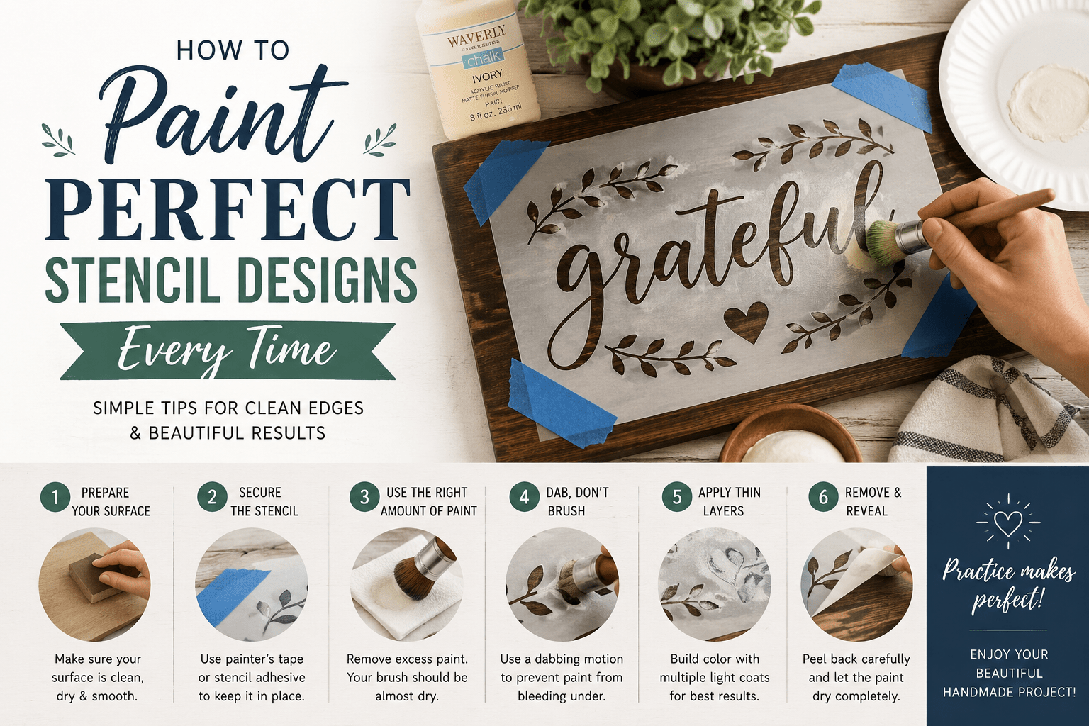 How to Paint Perfect Stencil Designs Every Time (Beginner Guide)