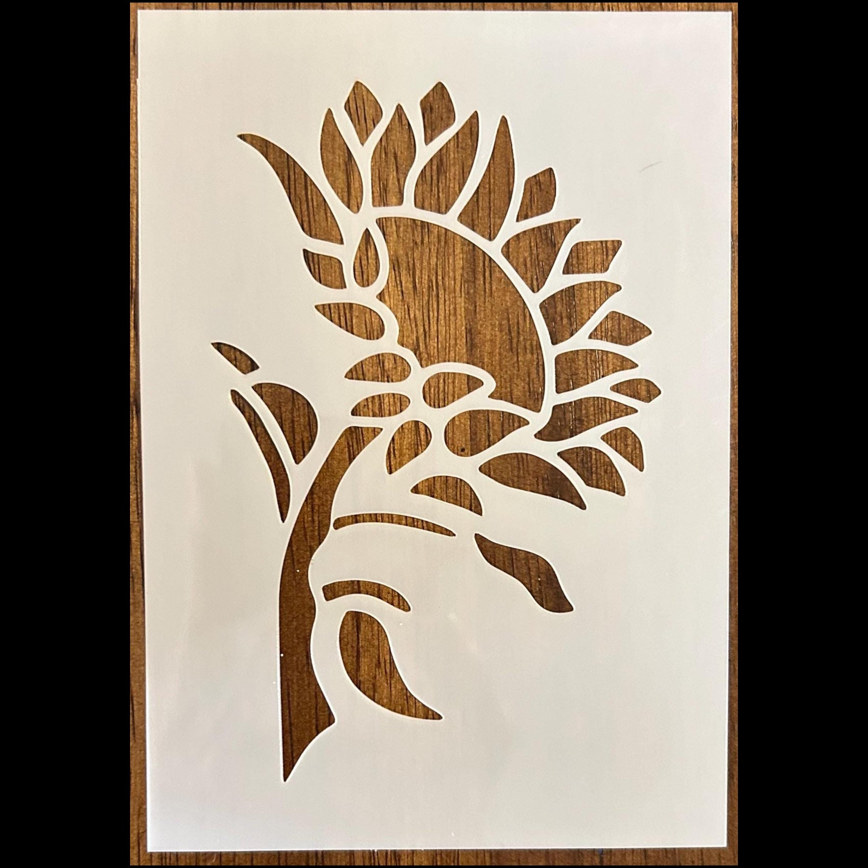Sunflower reusable stencil 