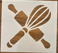 Whisk and roller stencil 
