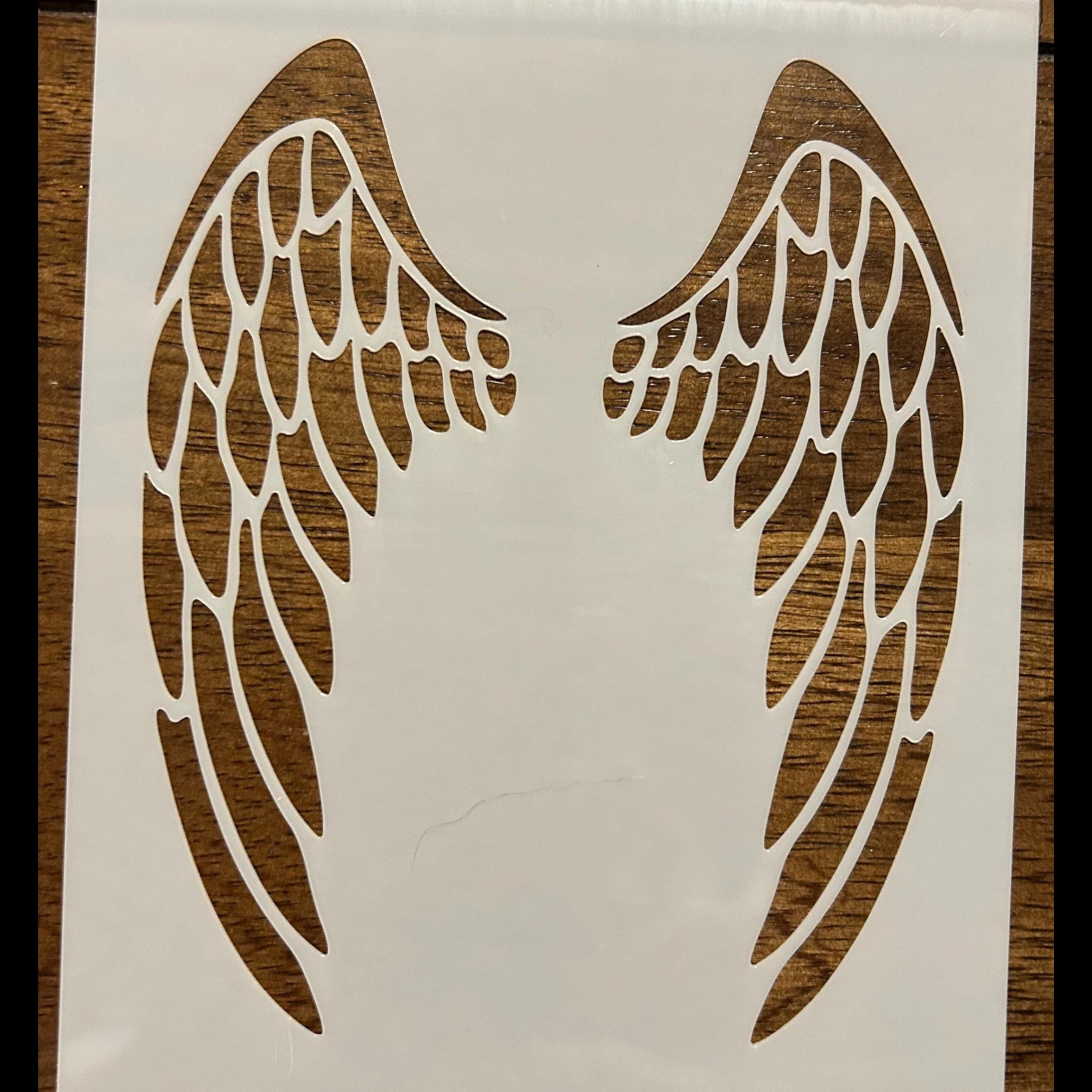 Angel wings reusable stencil