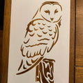 Barn owl stencil