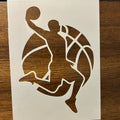 Basketball player stencil
