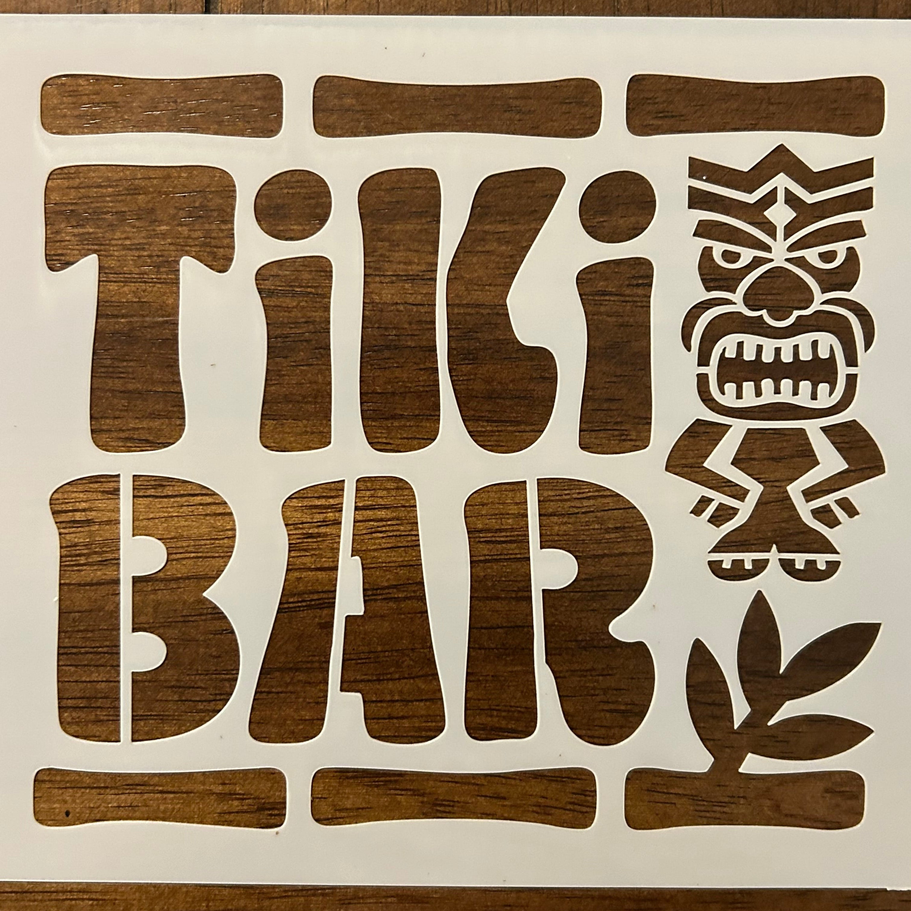 Tiki bar stencl