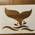 Whales Tail Waves Reusable stencil