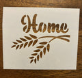 Home and wheat stencil
