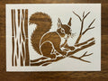 Squirrels On Tree Branch Mylar Stencil Painting Art Craft Supplies