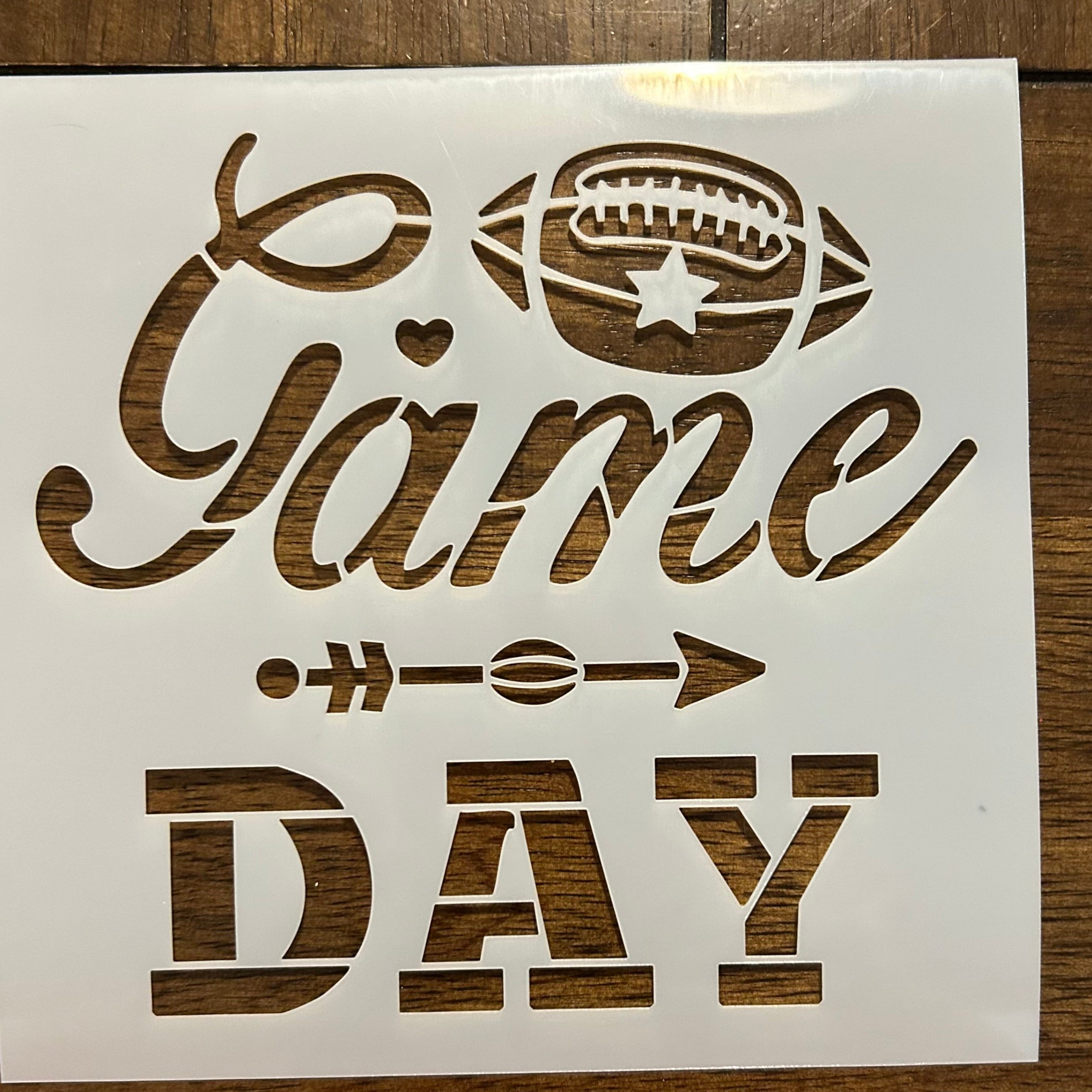 Game day reusable stencil