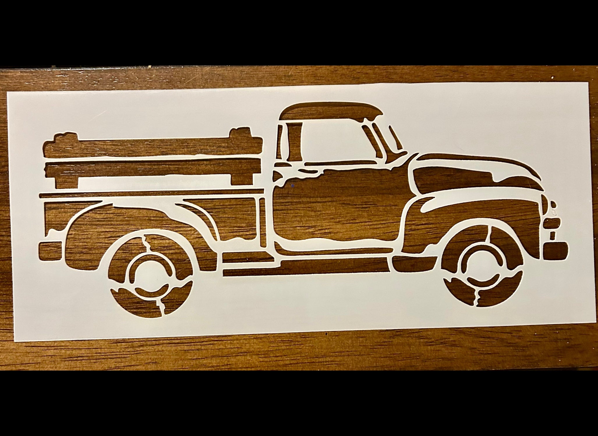 Vintage truck reusable stencil