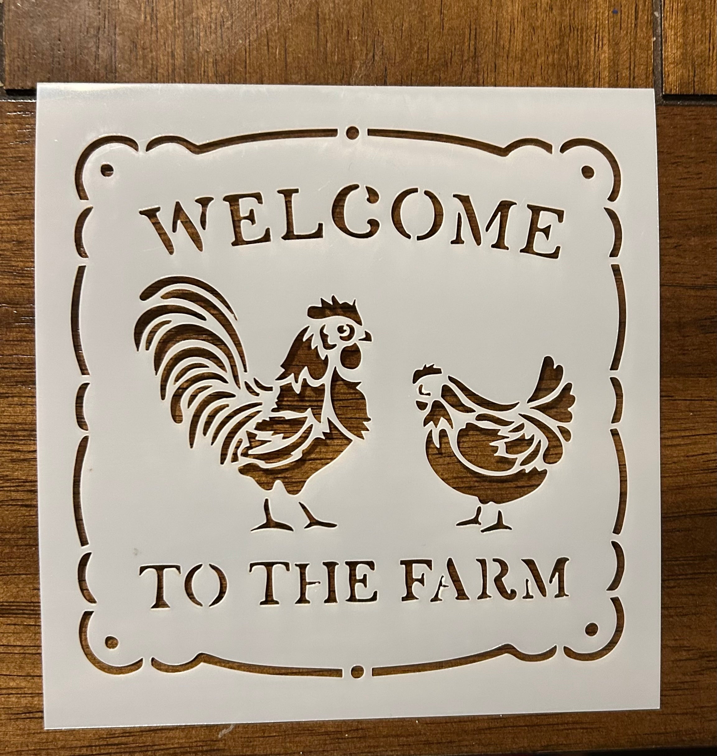 Welcome to the farm stencil
