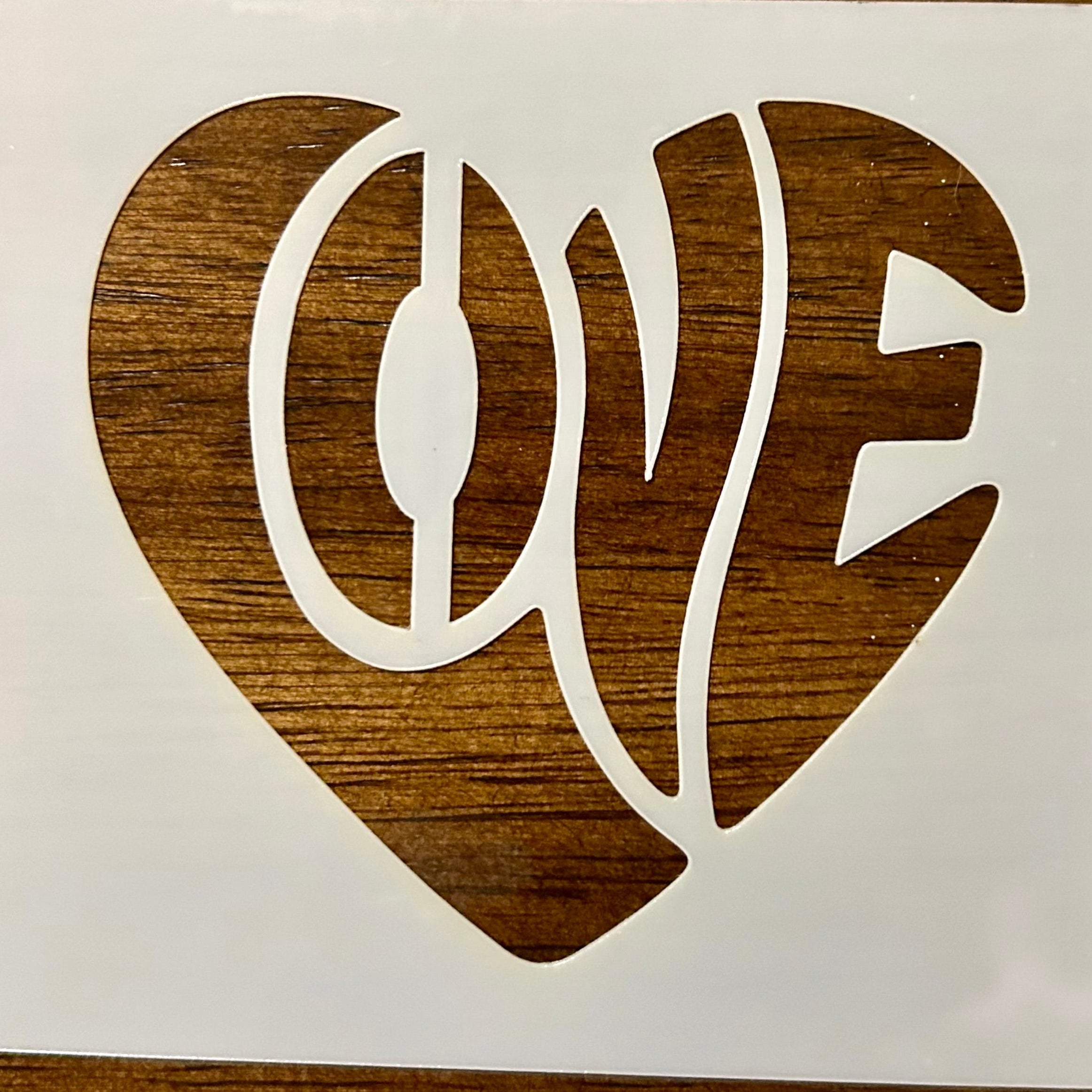 heart-shaped 'LOVE' cutout