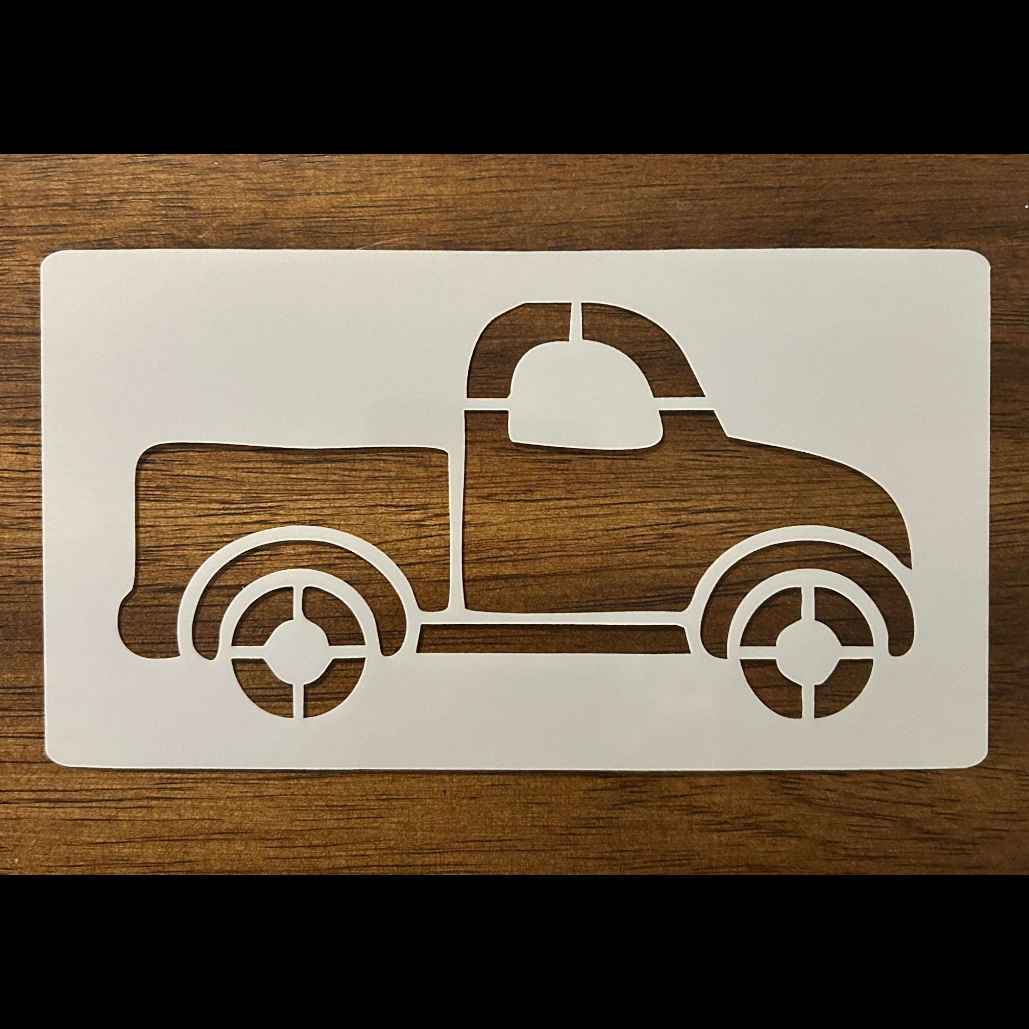 Old Vintage Pickup Truck Design Reusable 10 MIL Laser Cut Mylar Stencil Painting
