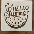  stencil with 'Hello Summer' 