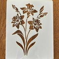 Daffodil Floral Design Reusable 10 MIL Laser Cut Mylar Stencil Painting Template