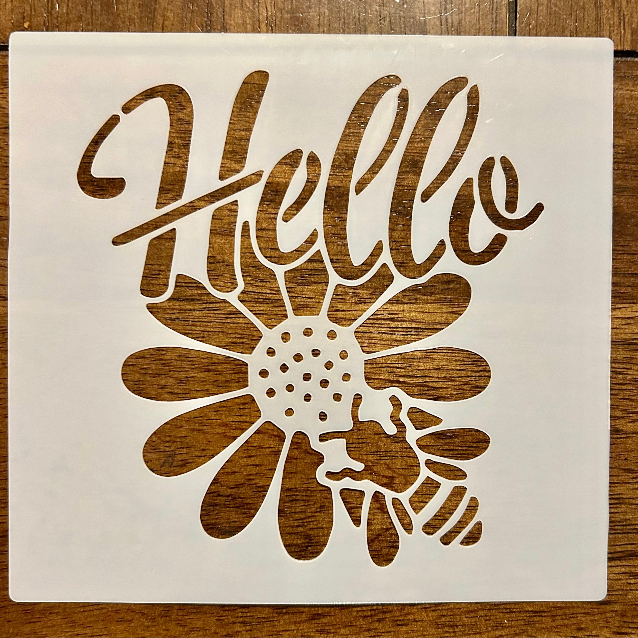 Sunflower Bee Hello Farmhouse Decor Reusable 10 MIL Laser Cut Mylar Stencil