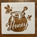 Honey Jar And Bees Farmhouse Decor Reusable 10 MIL Laser Cut Mylar Stencil