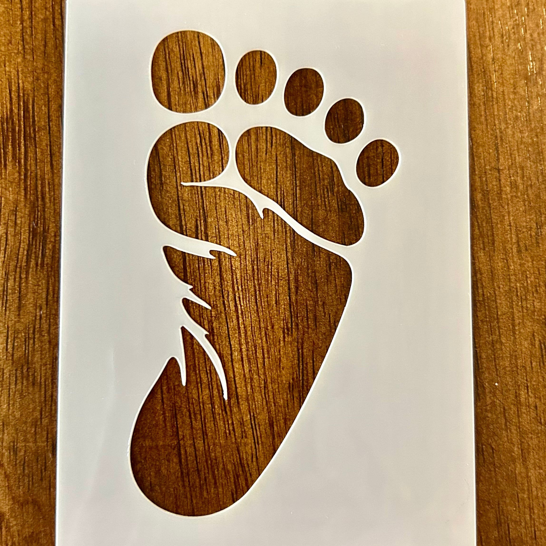 Foot  Reusable 10 MIL Laser Cut Mylar Stencil DIY Crafts Art Painting Template