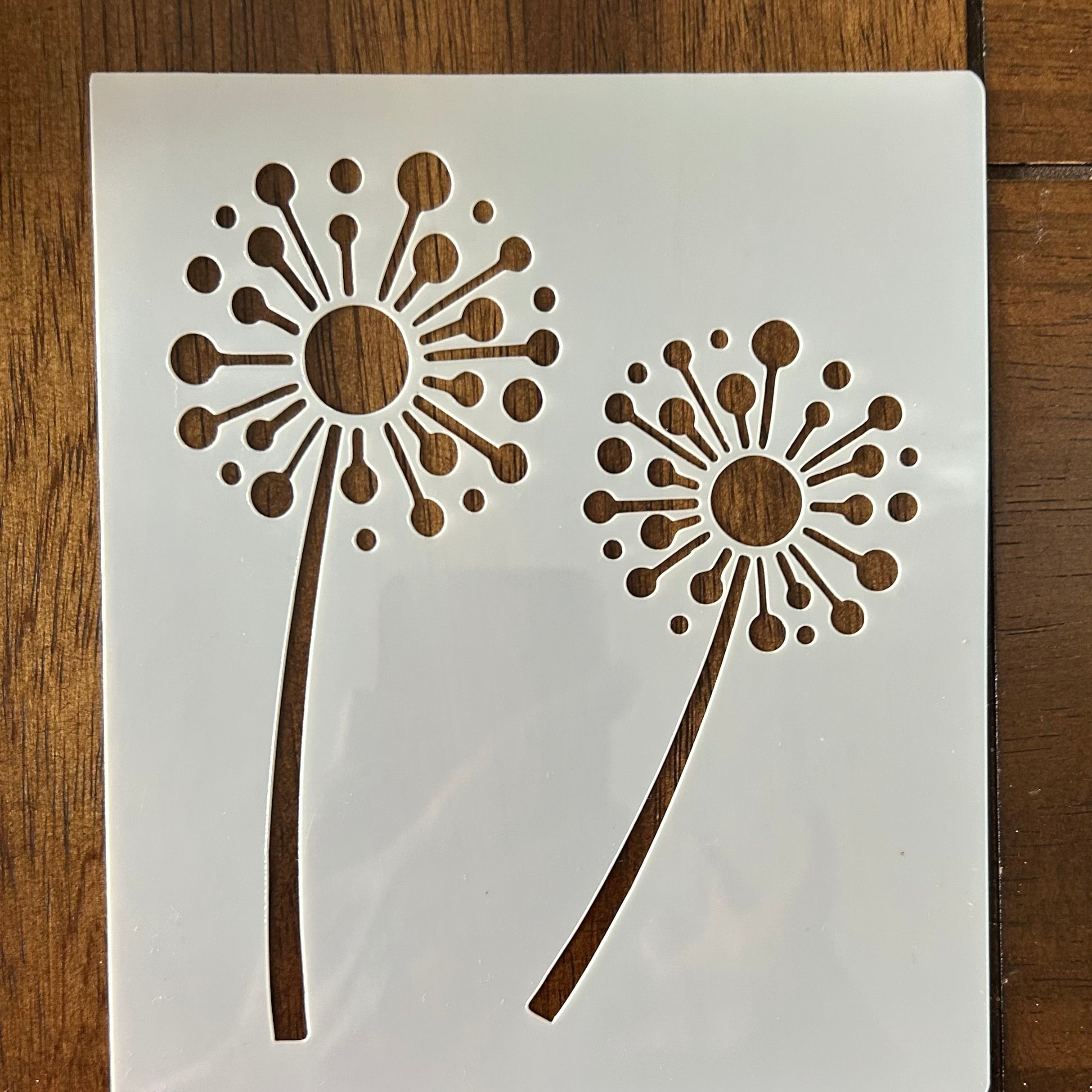 Dandelion Design Reusable 10 Mil Mylar Stencil | Laser Cut Template | DIY Crafts