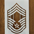 Air ForceChief (E-9)  | 10 Mil Mylar Stencil | Laser Cut Template | DIY Crafts