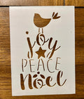 Joy peace noel stencil
