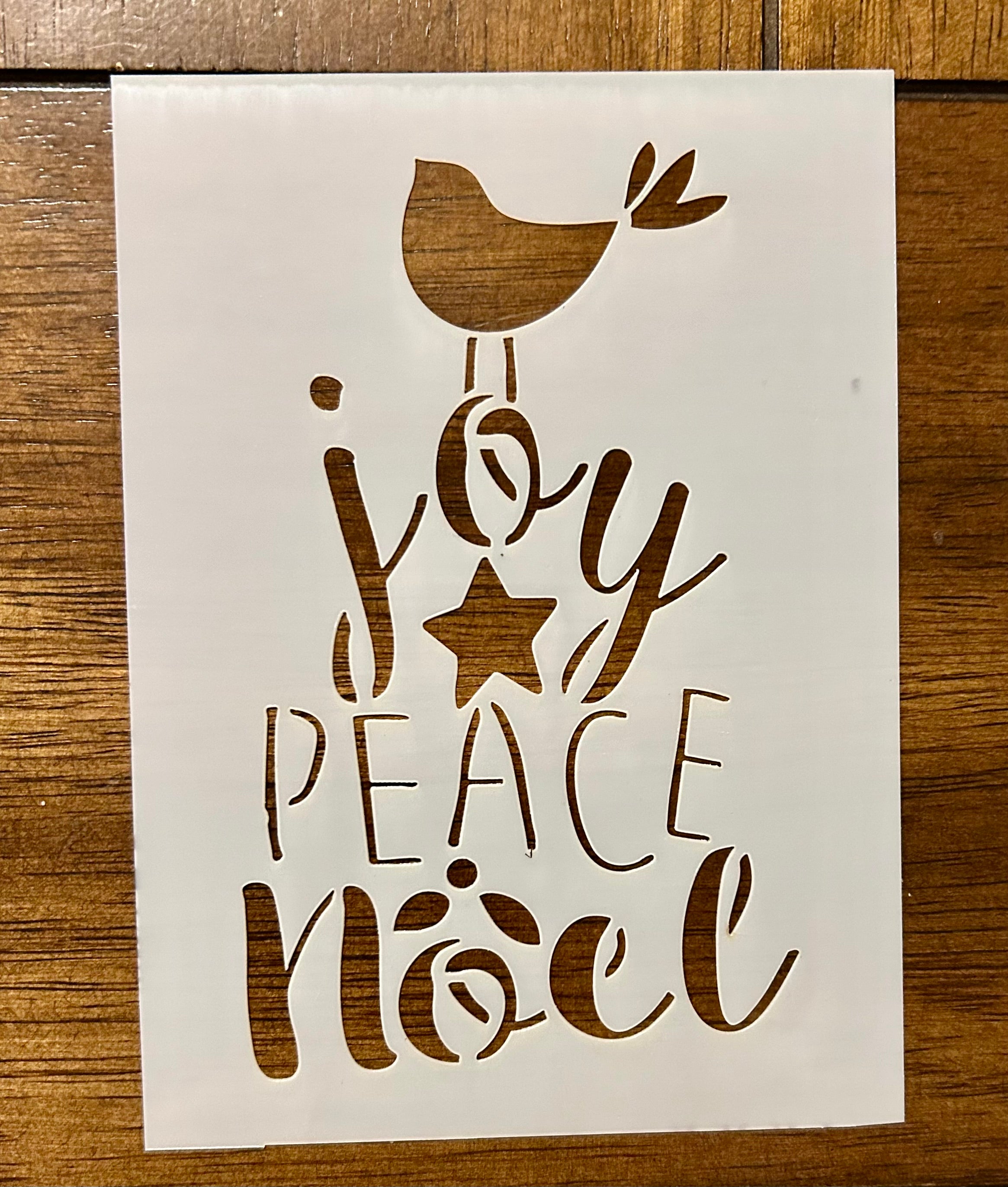 Joy peace noel stencil