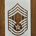 Air Force E-9 Chief Master Sergeant Stencil – Reusable 10 Mil Mylar | Military DIY Crafts & Gifts