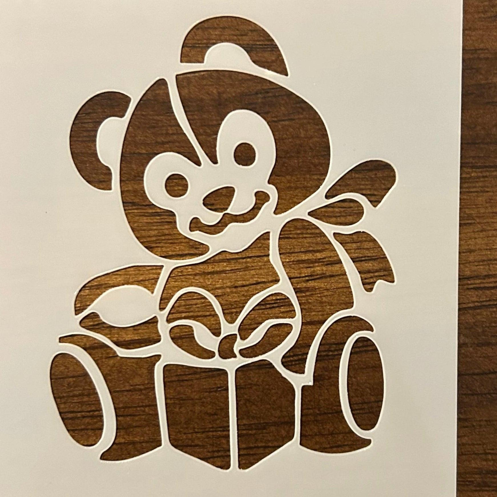 Bear Nursery Reusable 10 MIL Laser Cut Mylar Stencil Painting Arts Crafts