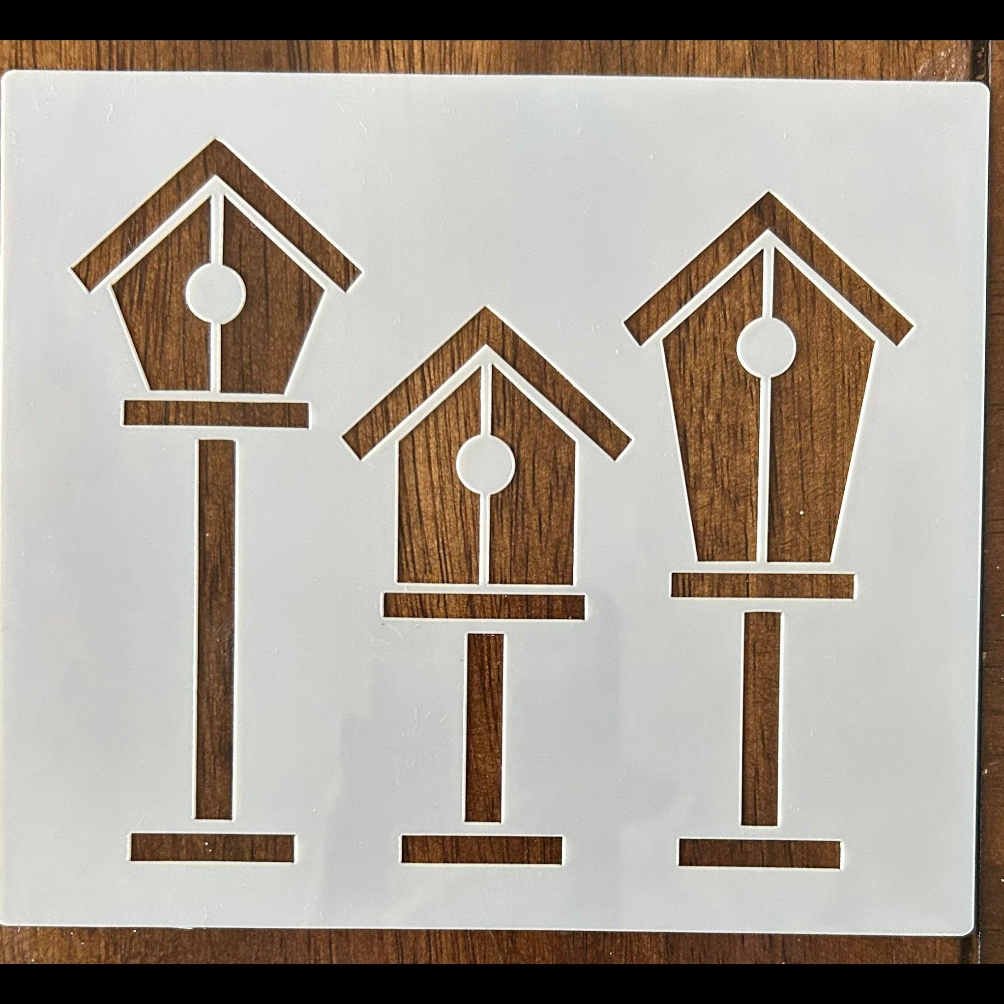 Birdhouses Theme Design Durable Reusable 10 MIL Mylar Painting Stencil Template