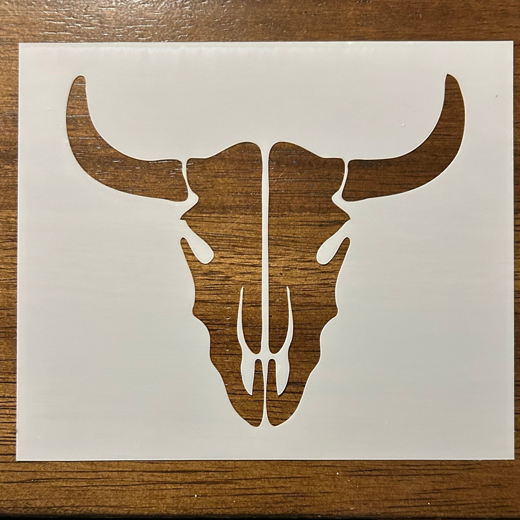 Bull skull stencil