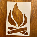 campfire flame stencil