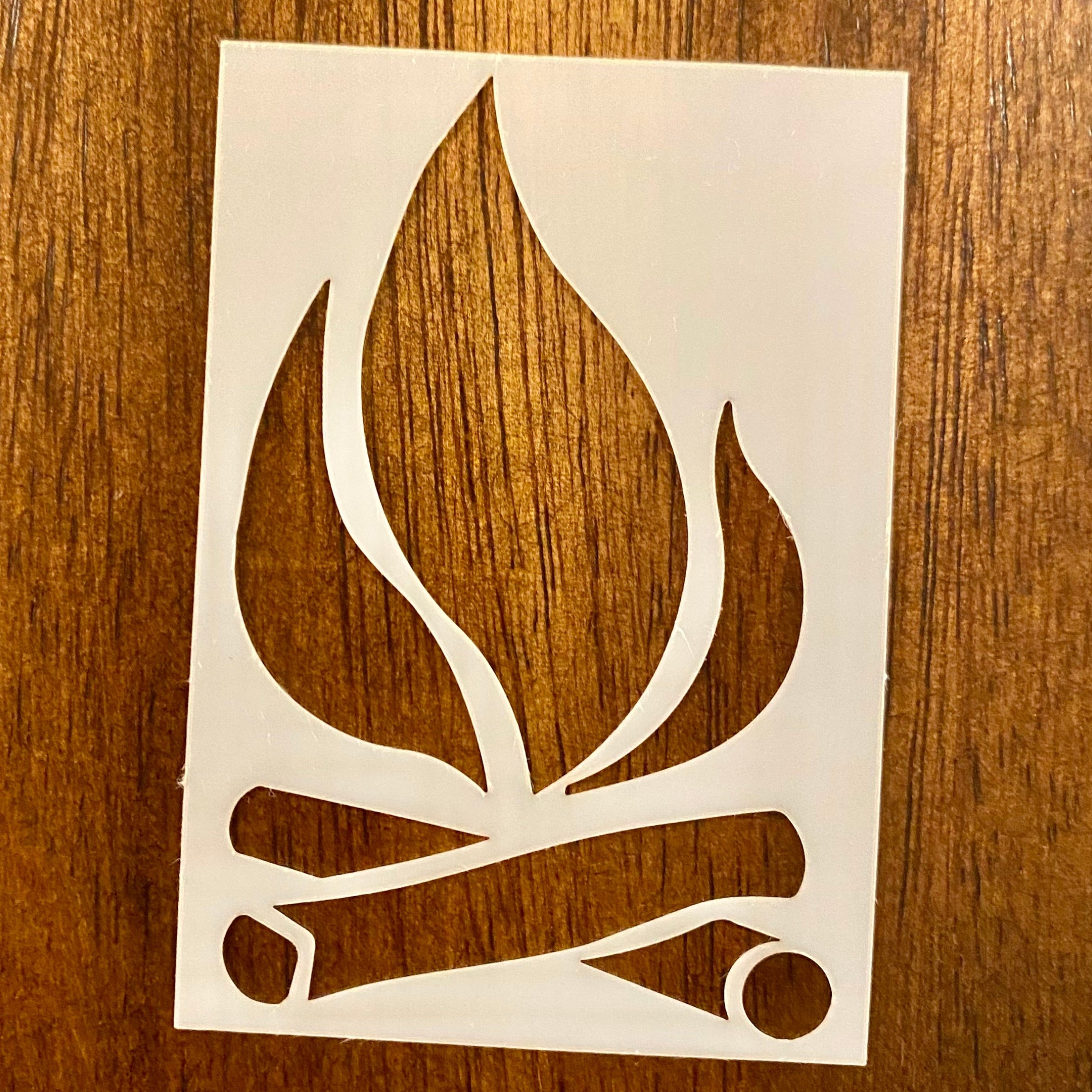 campfire flame stencil