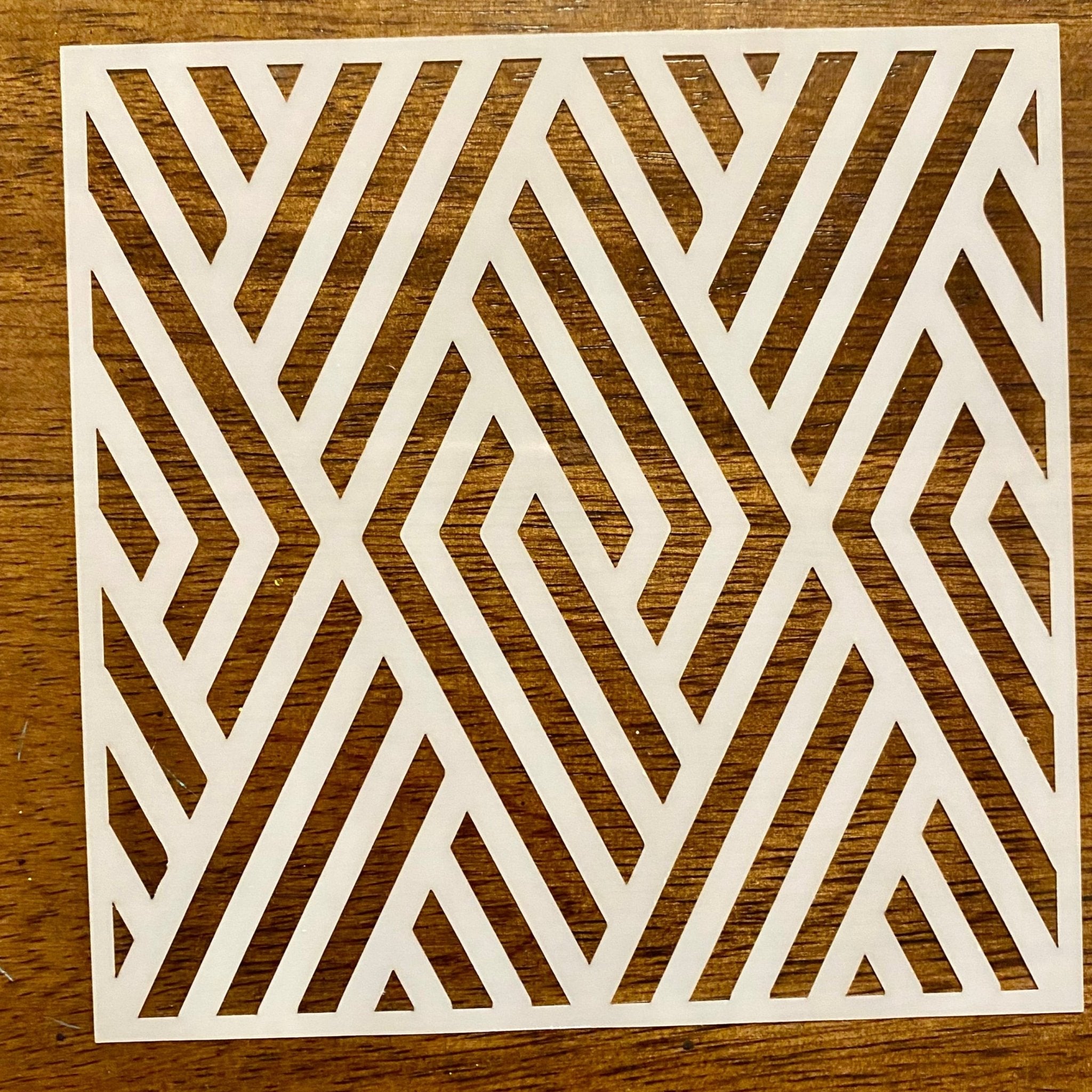 Crisscross Lines Stencil 10 Mil Mylar Screen Printing, Painting, Polymer Clay