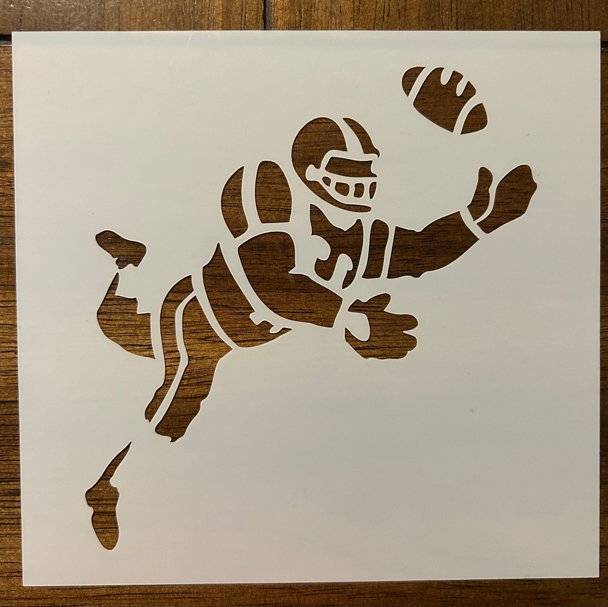 Football Player Reusable Mylar Stencil – 10 MIL Laser Cut
