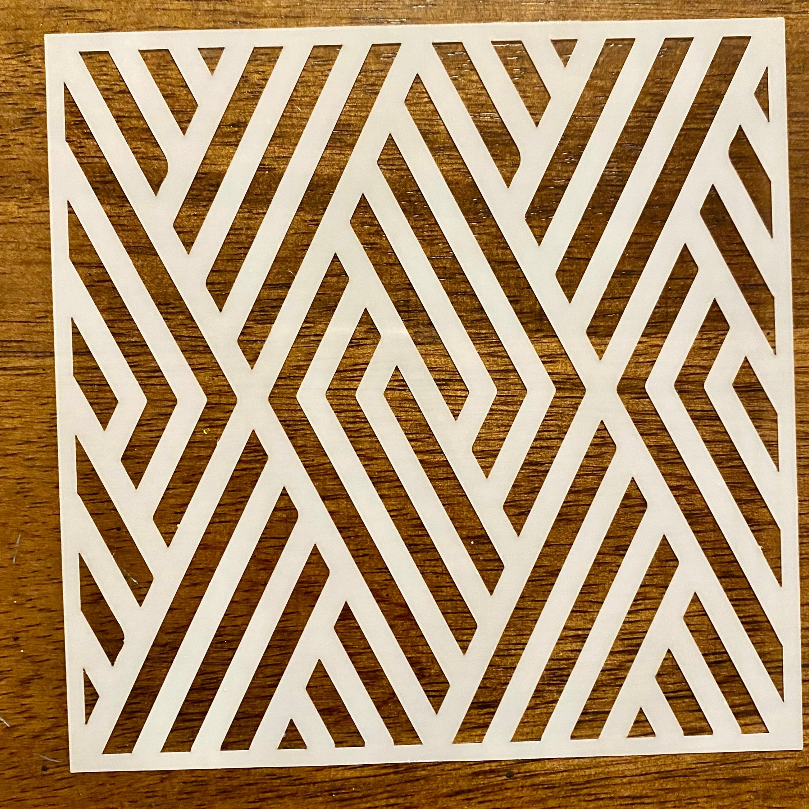 Crisscross Lines Stencil 10 Mil Mylar Screen Printing, Painting, Polymer Clay