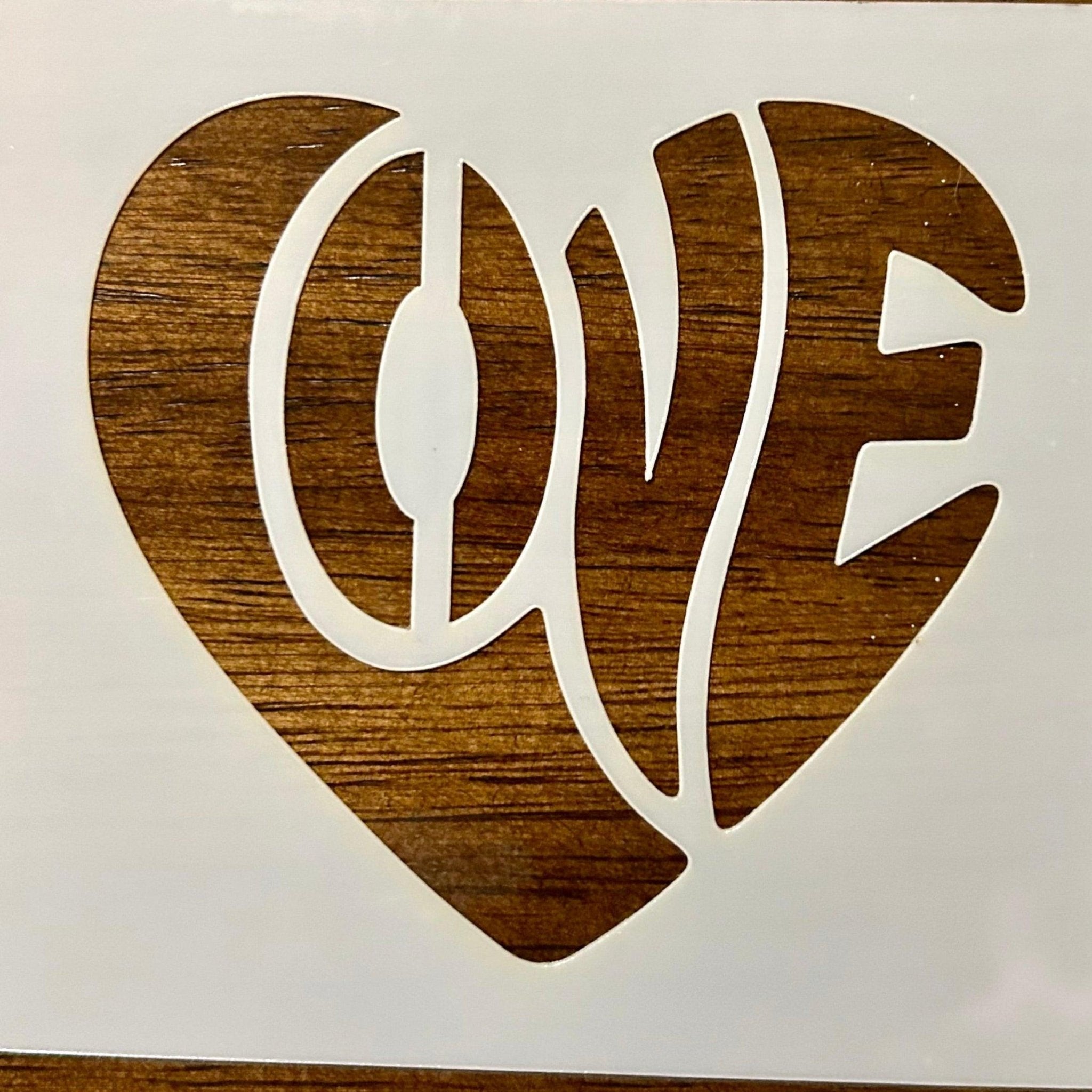 heart-shaped 'LOVE' cutout