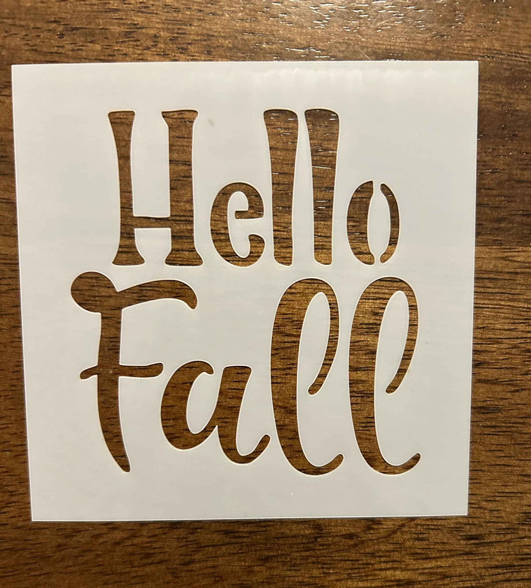 Hello Fall Mylar Stencil – Reusable 10 MIL Laser Cut
