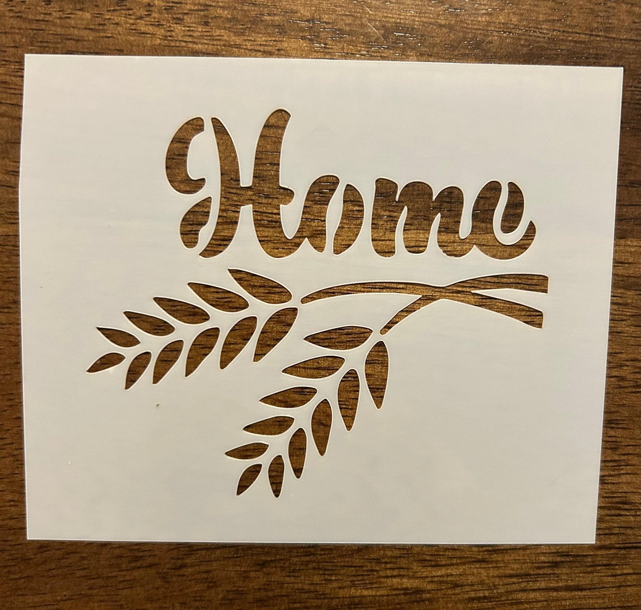 Home and wheat stencil