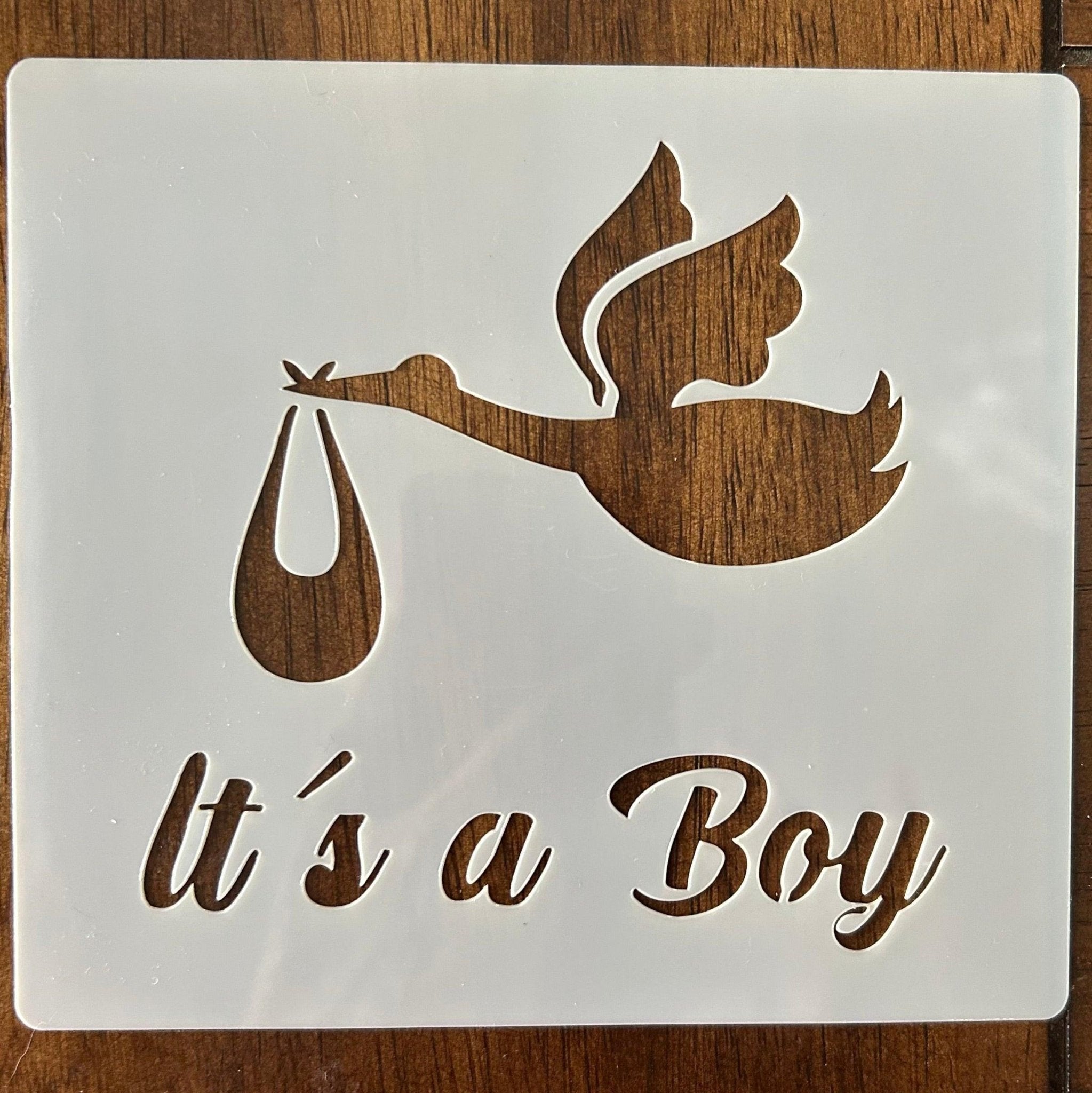 It's A Boy  Reusable | Gender Reveal,  Nursery 10 Mil Mylar Stencil | DIY Crafts