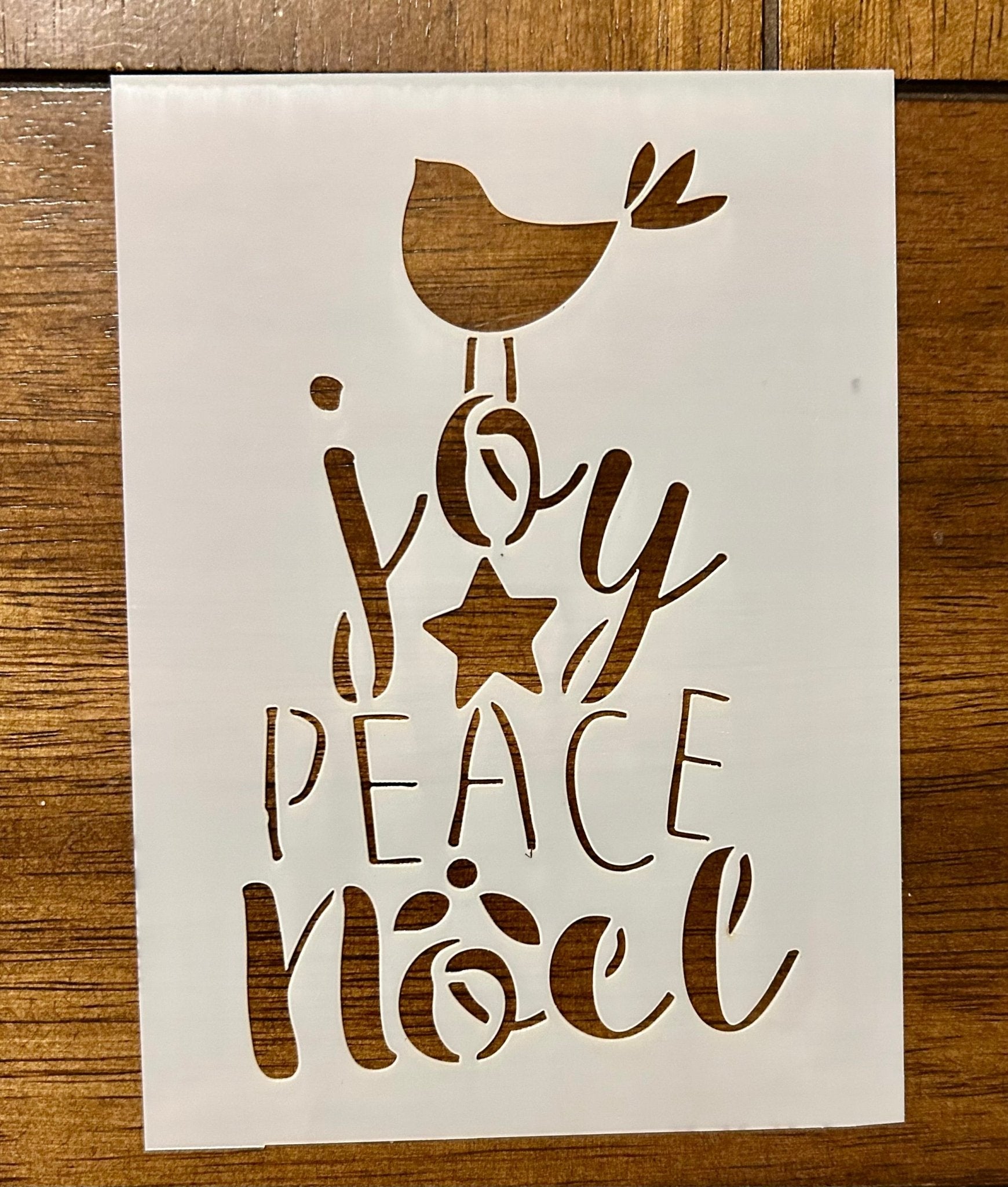 Joy peace noel stencil