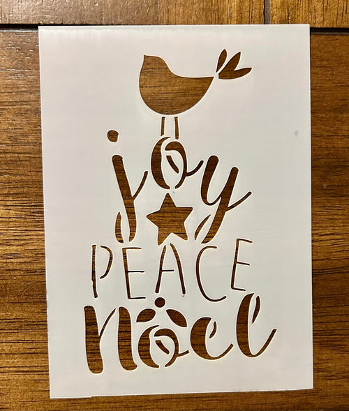 Joy peace noel stencil