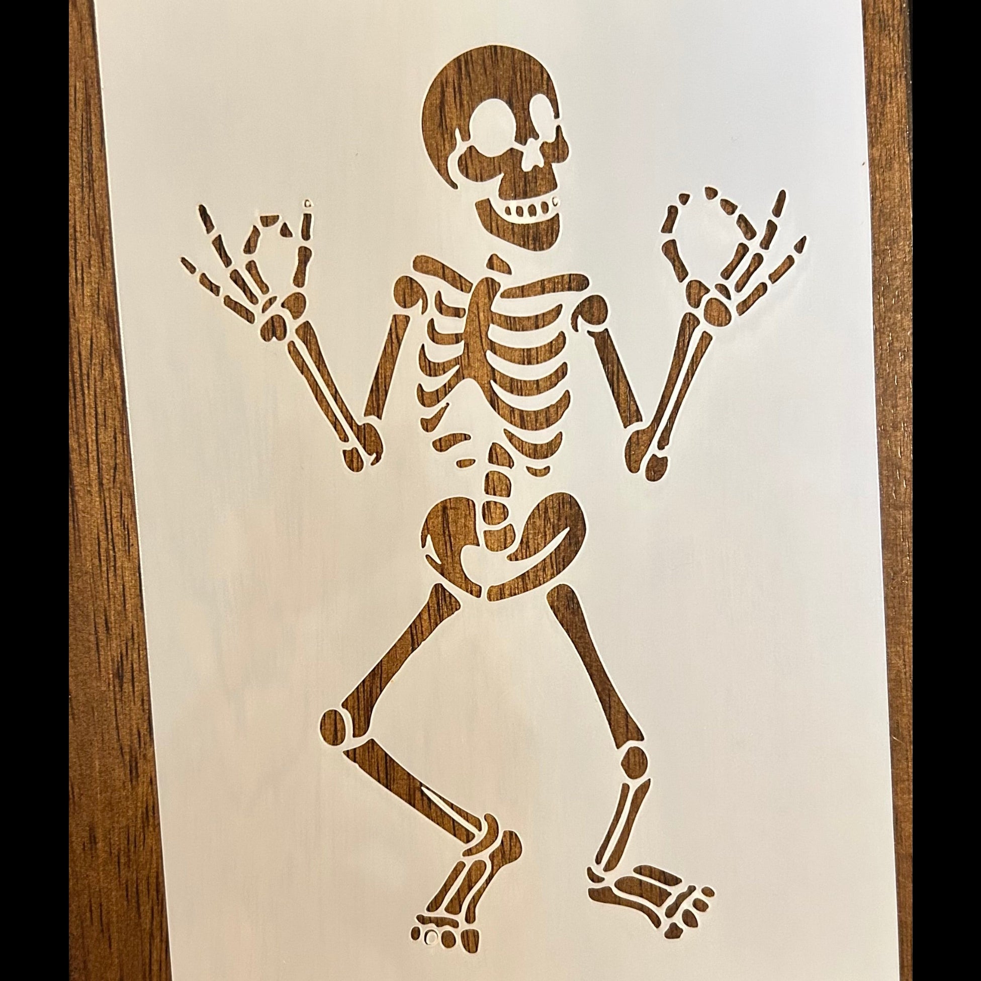 halloween skeleton reusable stencil
