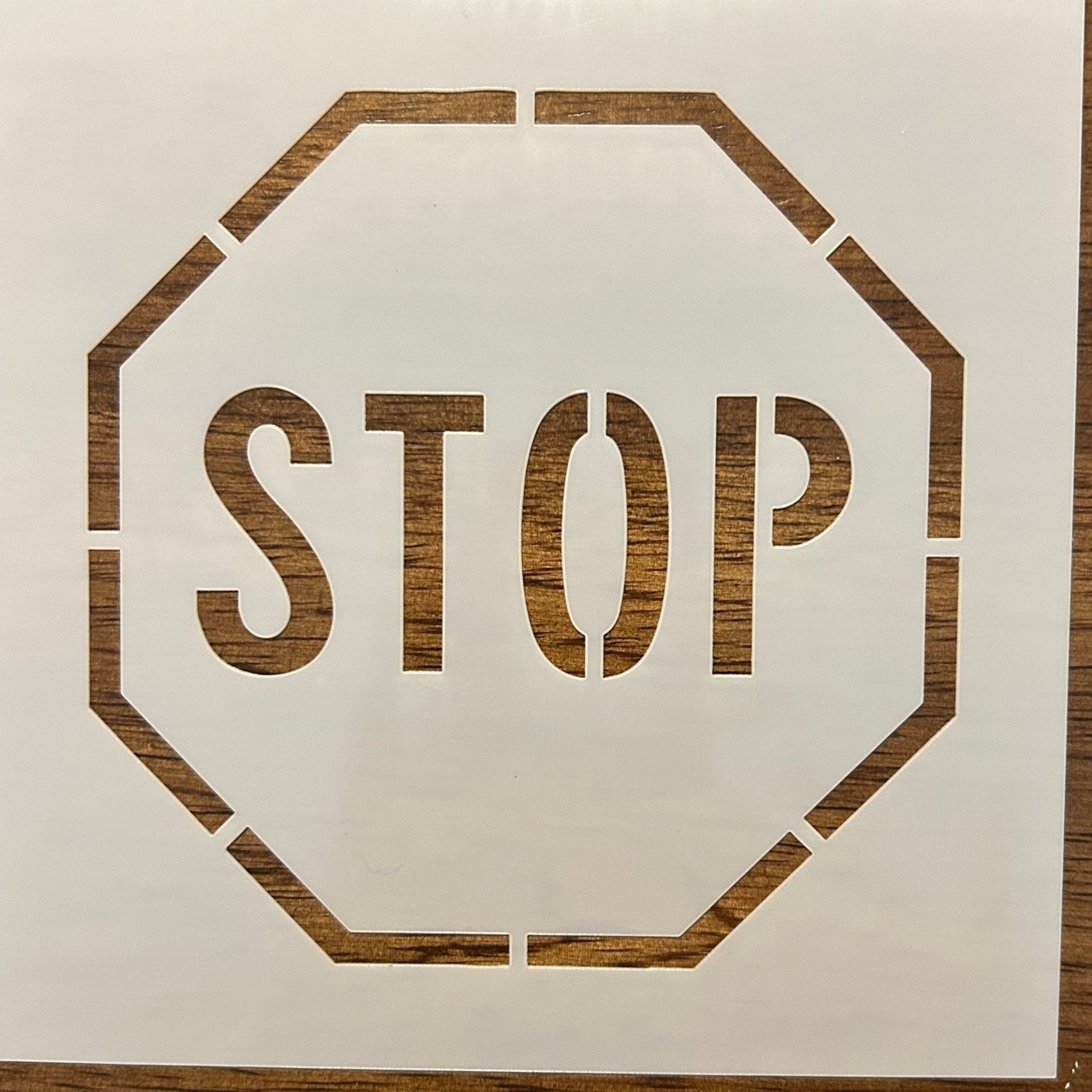 Stop Sign 10 MIL Laser Cut Mylar Reusable Stencil Painting Craft Supplies