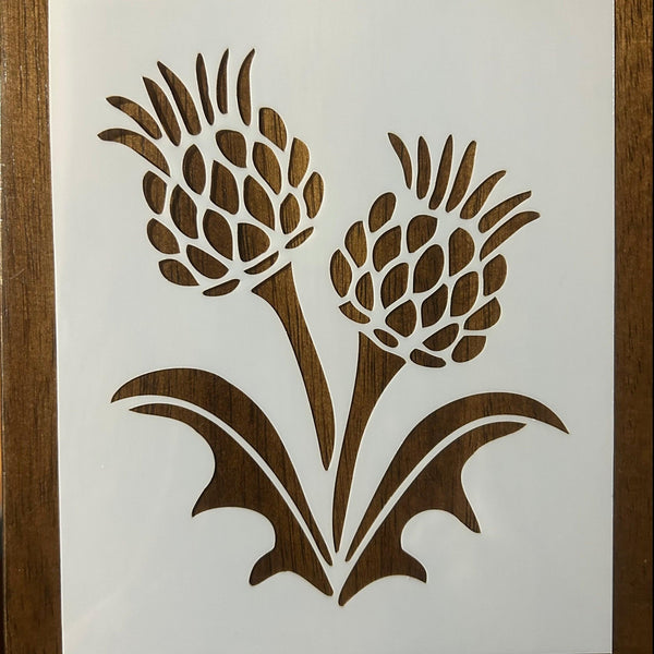 Thistle Floral Reusable Mylar Stencil – 10 MIL