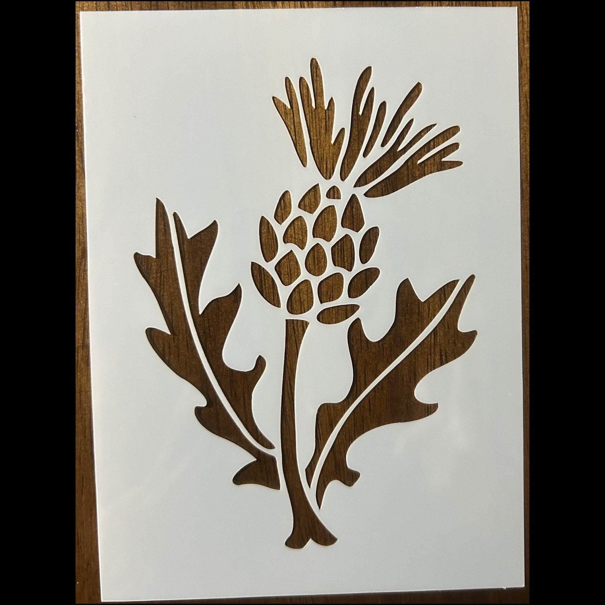 Thistle Flower Reusable 10 MIL Laser Cut Mylar Stencil Painting Art Supplies