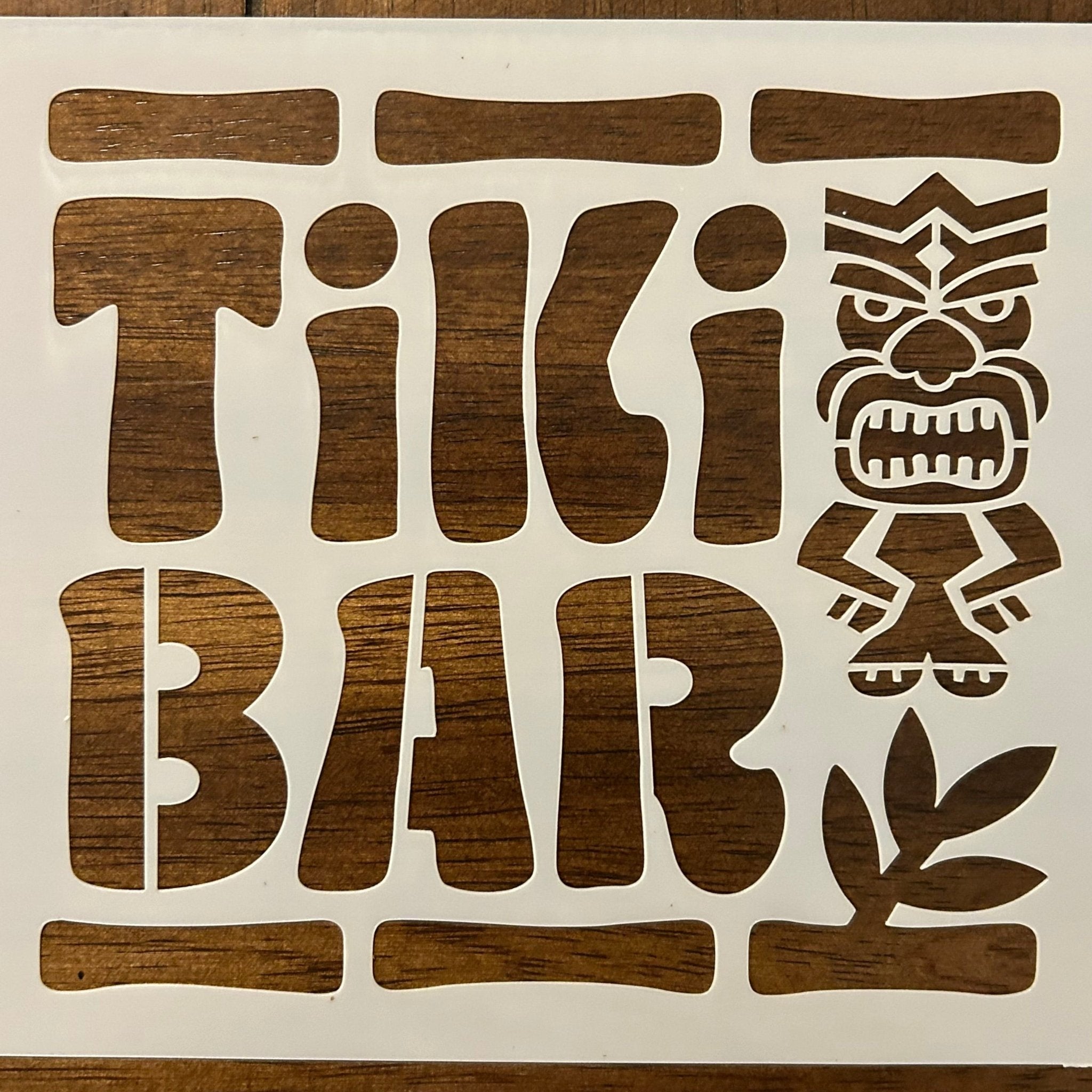 Tiki bar stencl