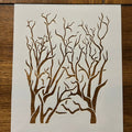 tree no leaves stencil