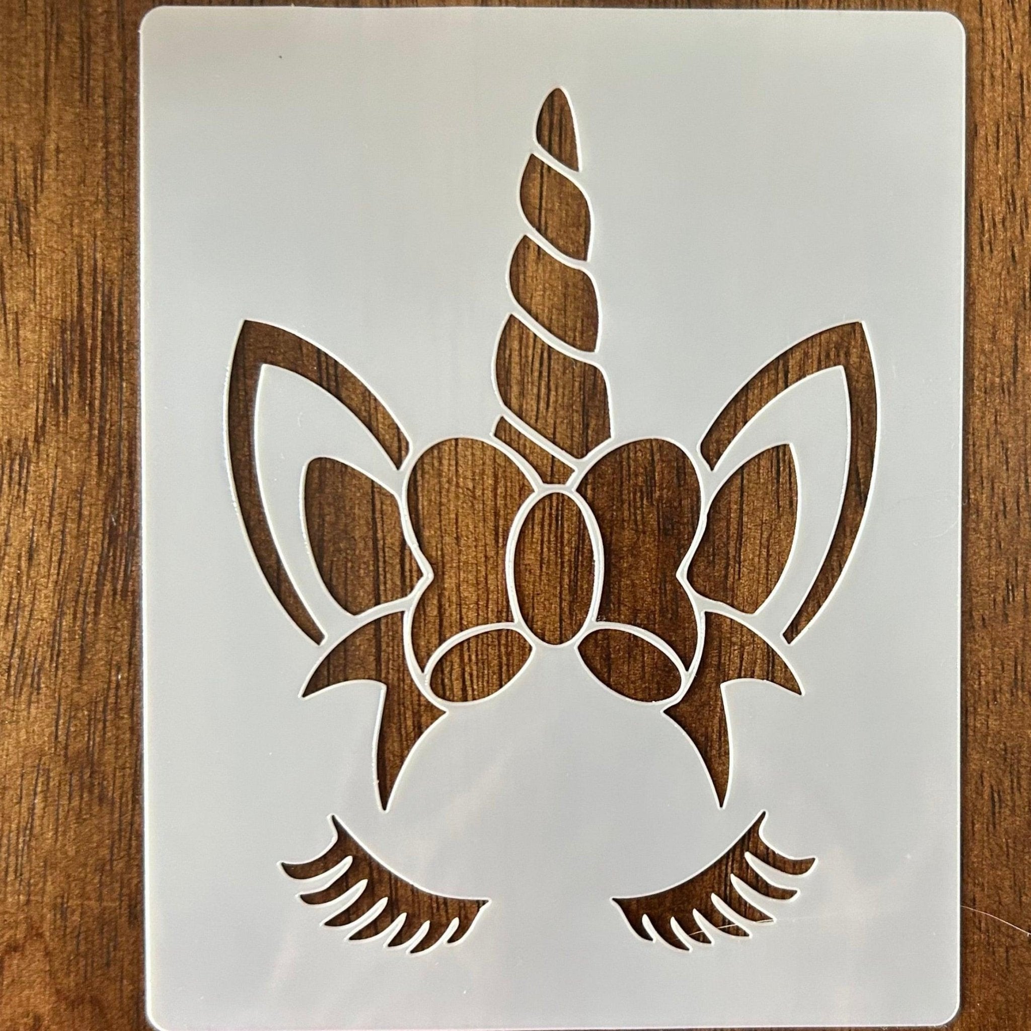 Unicorn Head Reusable 10 Mil Mylar Stencil | Laser Cut Template | DIY Crafts